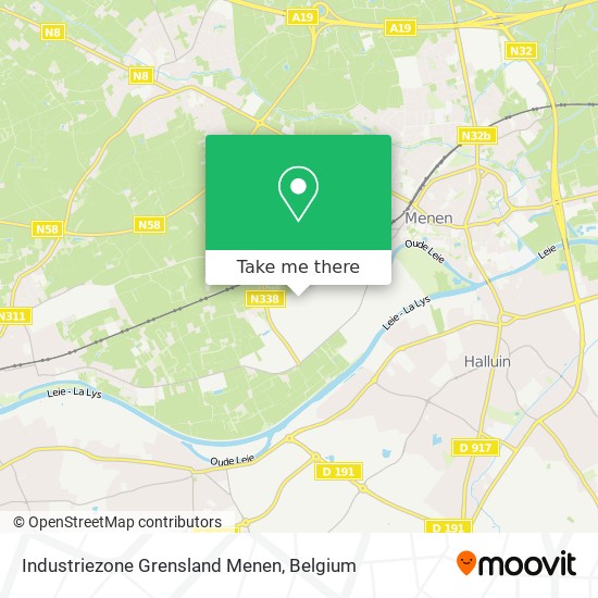 Industriezone Grensland Menen plan