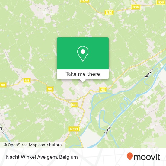 Nacht Winkel Avelgem map