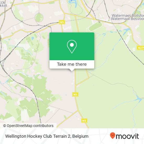 Wellington Hockey Club Terrain 2 map