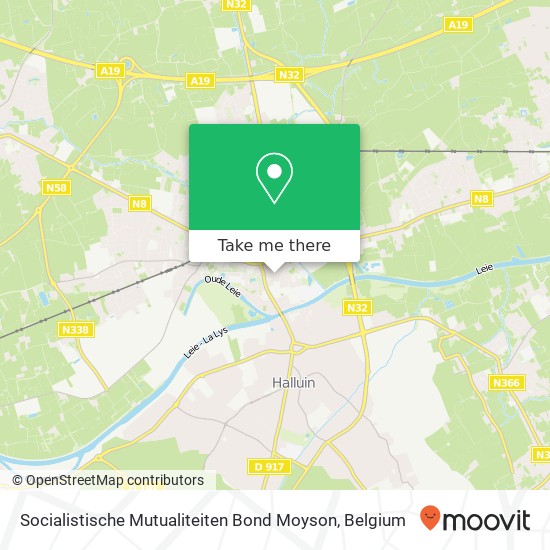 Socialistische Mutualiteiten Bond Moyson map