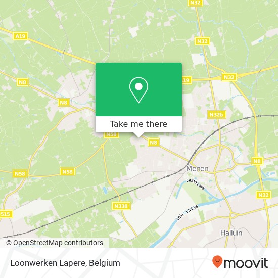 Loonwerken Lapere map