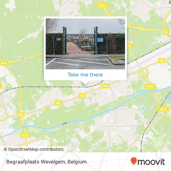 Begraafplaats Wevelgem map