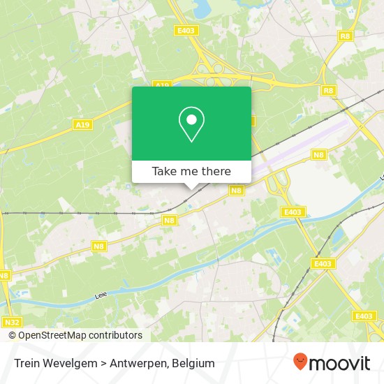Trein Wevelgem > Antwerpen plan