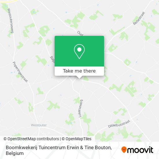 Boomkwekerij Tuincentrum Erwin & Tine Bouton map