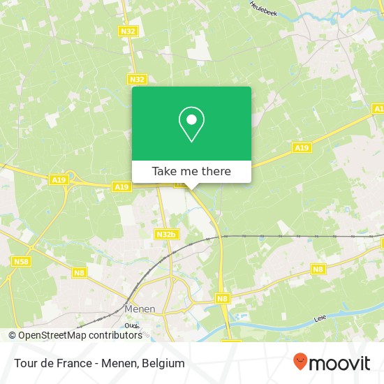 Tour de France - Menen map