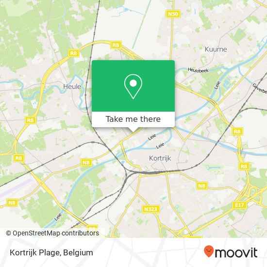 Kortrijk Plage map