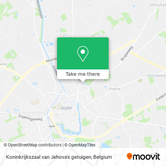 Koninkrijkszaal van Jehova's getuigen map