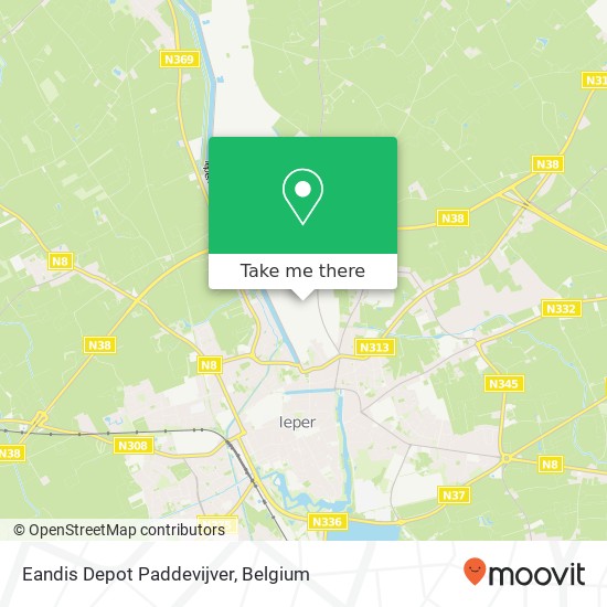 Eandis Depot Paddevijver map