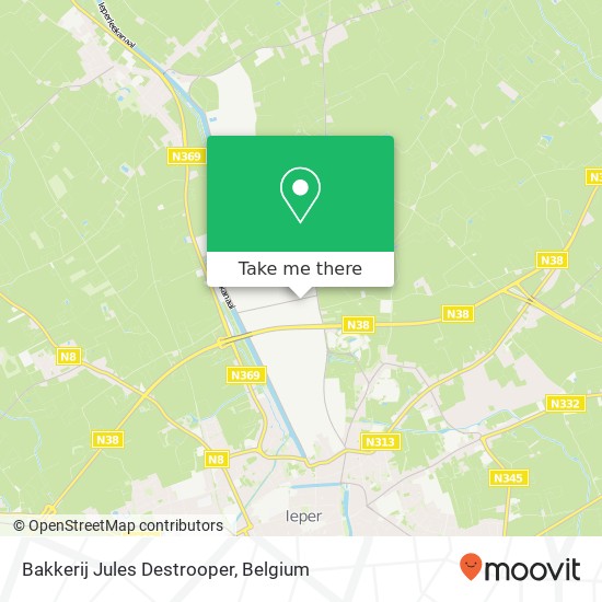 Bakkerij Jules Destrooper map