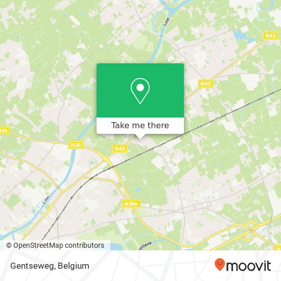 Gentseweg map