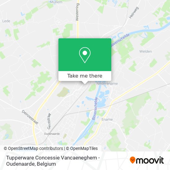 Tupperware Concessie Vancaeneghem - Oudenaarde map