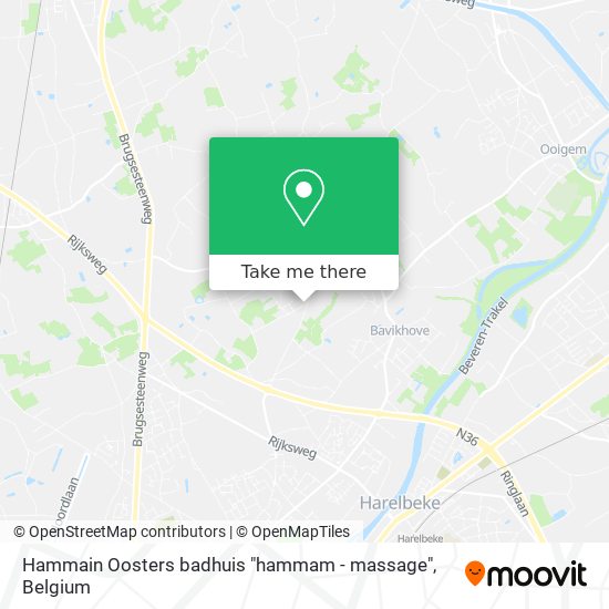 Hammain Oosters badhuis "hammam - massage" map