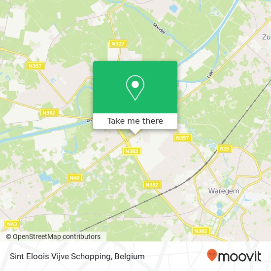 Sint Eloois Vijve Schopping map