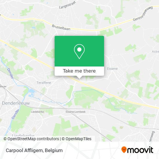 Carpool Affligem map