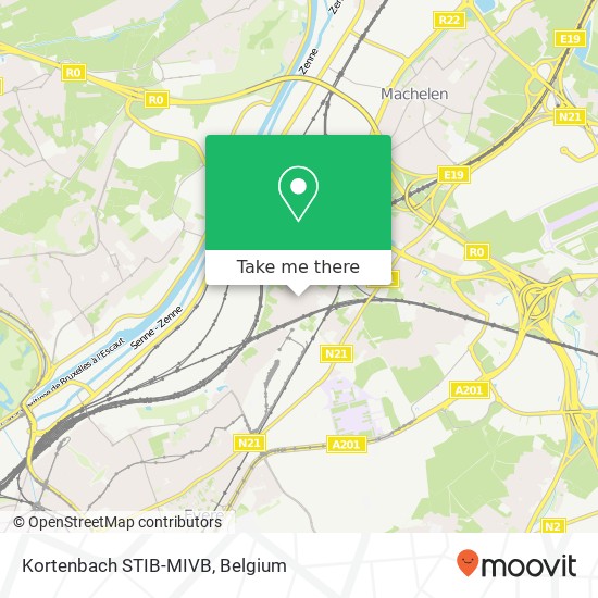 Kortenbach STIB-MIVB map