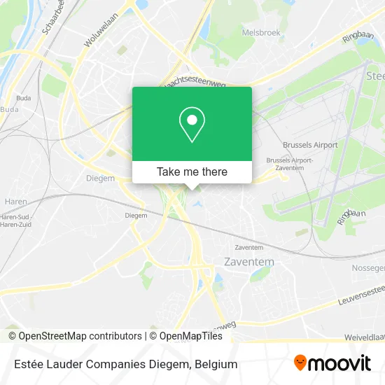 Estée Lauder Companies Diegem map