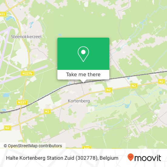 Halte Kortenberg Station Zuid (302778) map