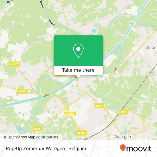 Pop-Up Zomerbar Waregem map