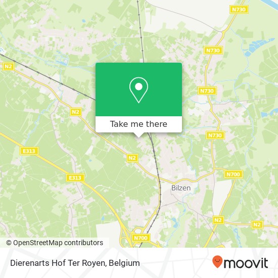 Dierenarts Hof Ter Royen map
