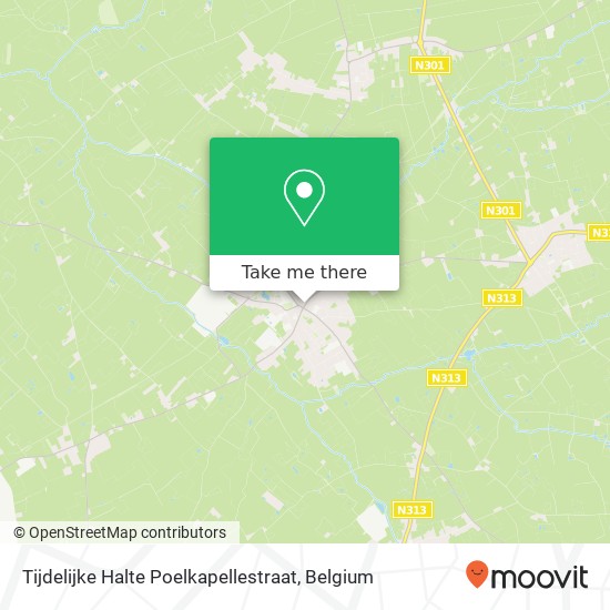 Tijdelijke Halte Poelkapellestraat map