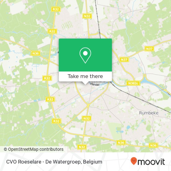 CVO Roeselare - De Watergroep map