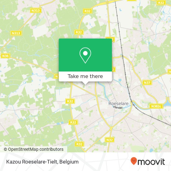 Kazou Roeselare-Tielt map