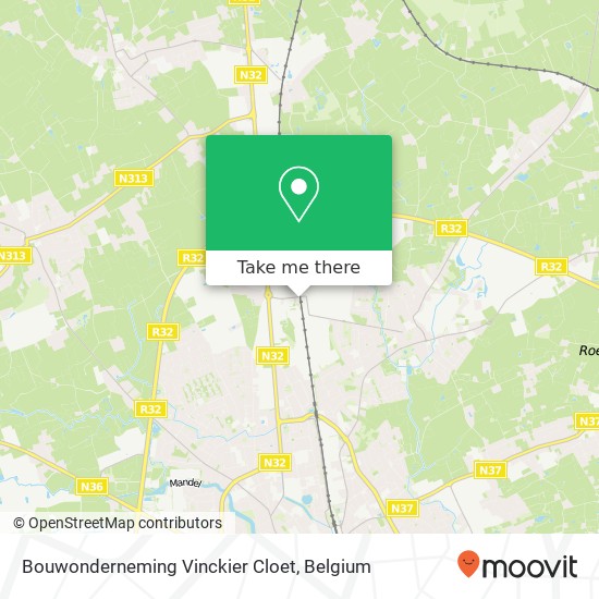 Bouwonderneming Vinckier Cloet map