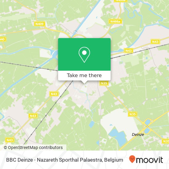 BBC Deinze - Nazareth Sporthal Palaestra map