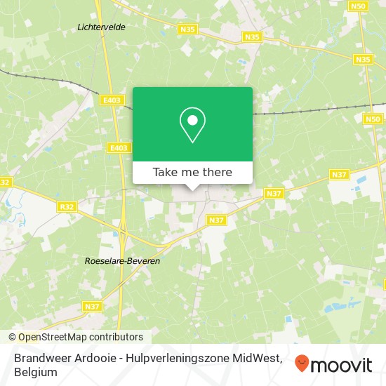 Brandweer Ardooie - Hulpverleningszone MidWest plan