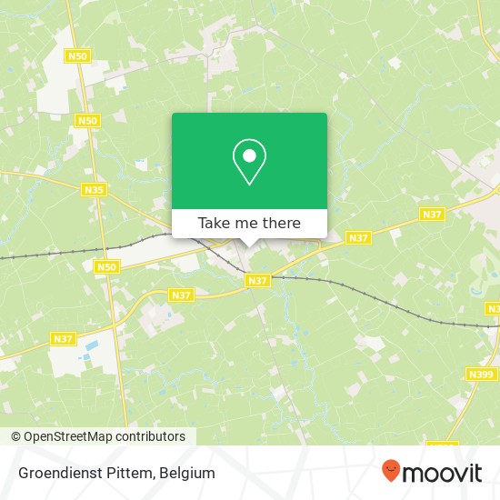 Groendienst Pittem map