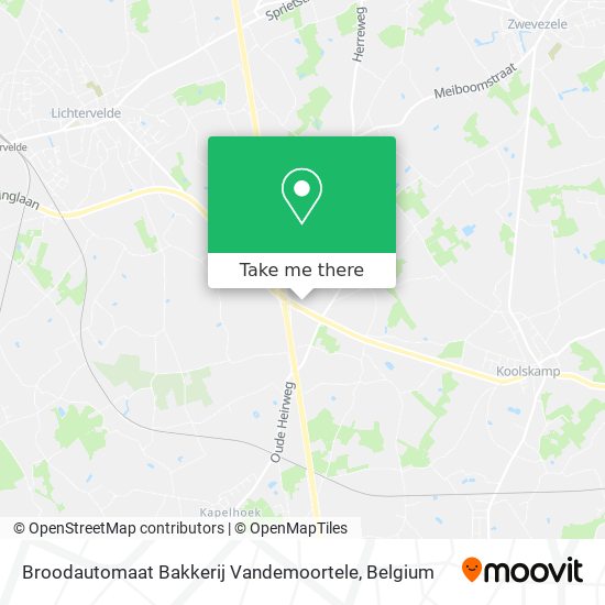Broodautomaat Bakkerij Vandemoortele plan