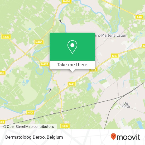 Dermatoloog Deroo map