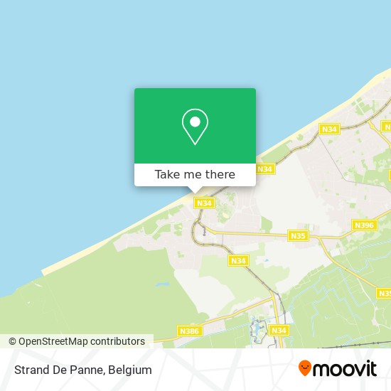 Strand De Panne map