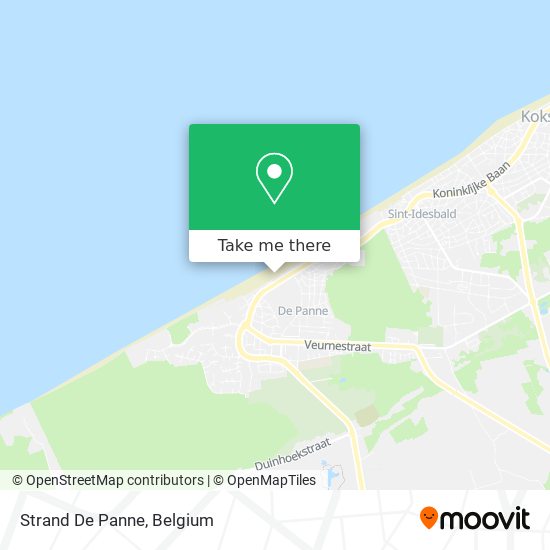 Strand De Panne map