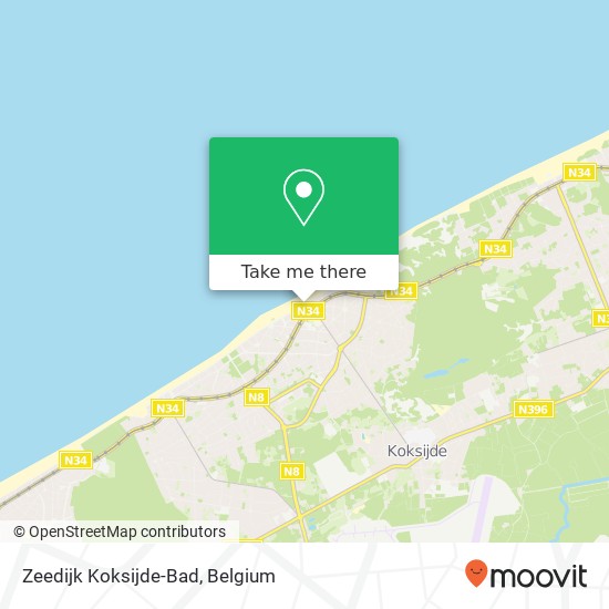 Zeedijk Koksijde-Bad map