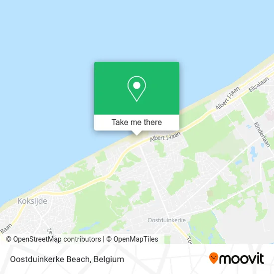 Oostduinkerke Beach map