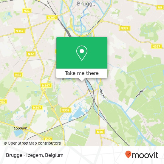 Brugge - Izegem map