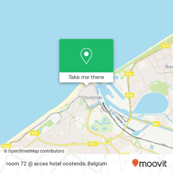 room 72 @ acces hotel oostende map