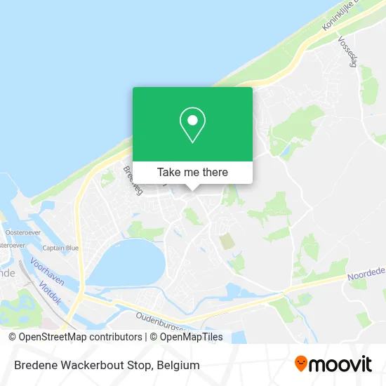 Bredene Wackerbout Stop map