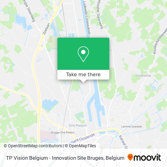 TP Vision Belgium - Innovation Site Bruges map