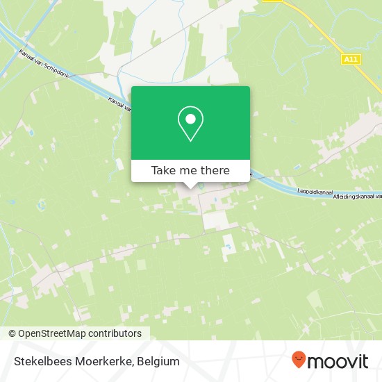 Stekelbees Moerkerke map