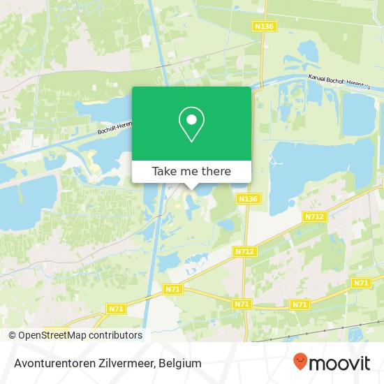 Avonturen­toren Zilvermeer map