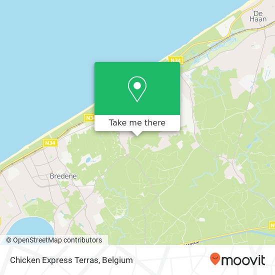Chicken Express Terras map
