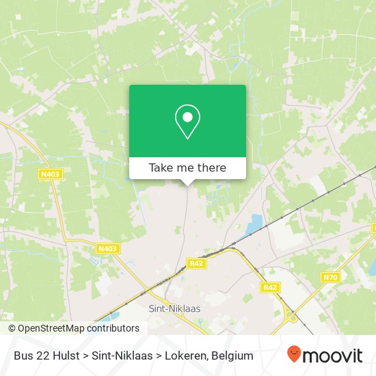Bus 22 Hulst > Sint-Niklaas > Lokeren plan