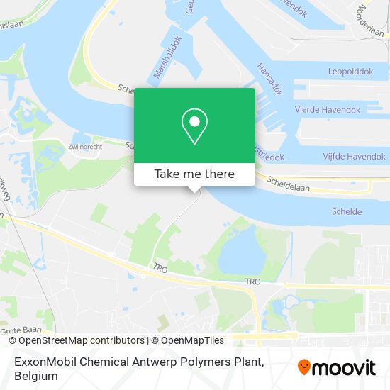 ExxonMobil Chemical Antwerp Polymers Plant map