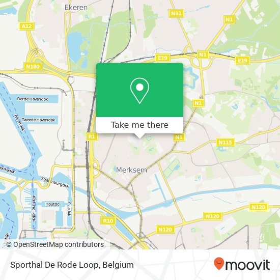 Sporthal De Rode Loop map