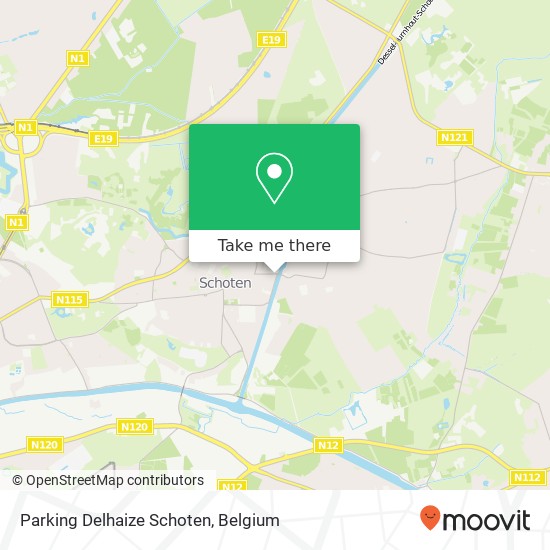 Parking Delhaize Schoten plan