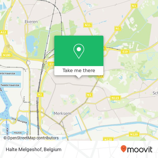 Halte Melgeshof map