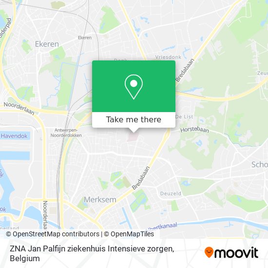 ZNA Jan Palfijn ziekenhuis Intensieve zorgen map