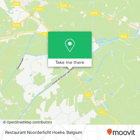 Restaurant Noorderlicht  Hoeke map